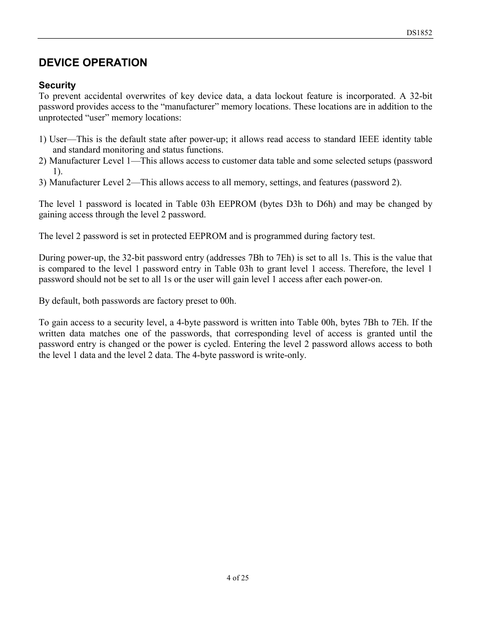Rainbow Electronics DS1852 User Manual | Page 4 / 25