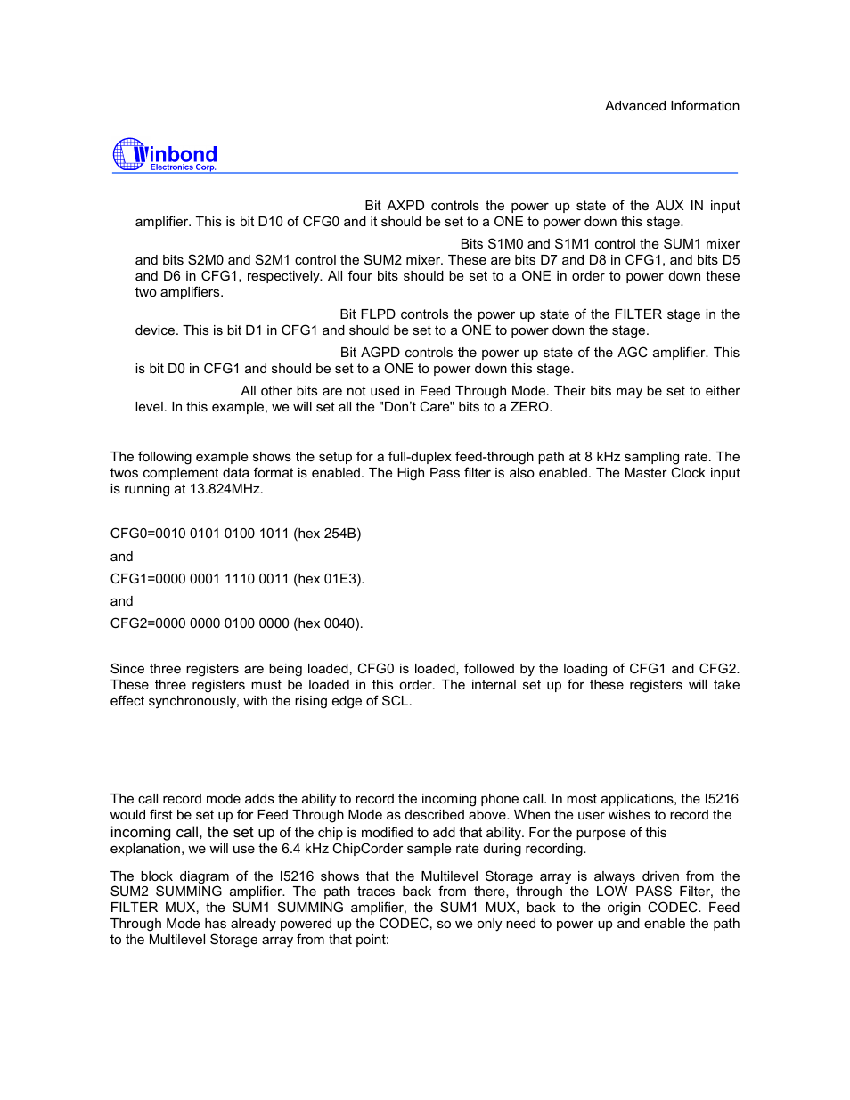 I5216 series, Preliminary | Rainbow Electronics ISD5216 User Manual | Page 30 / 83