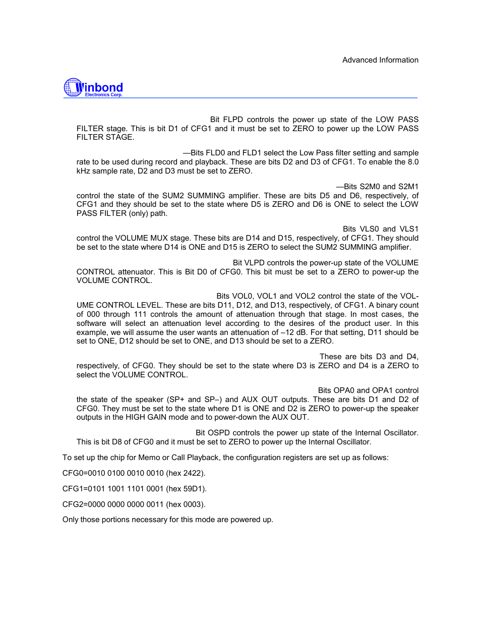 I5216 series, Preliminary | Rainbow Electronics ISD5216 User Manual | Page 33 / 83