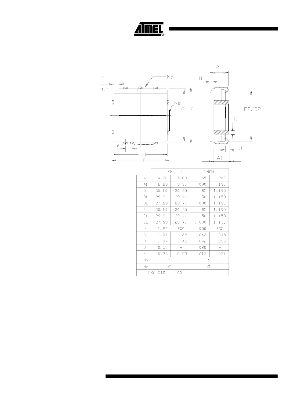 Plcc84, At8xc51snd1c | Rainbow Electronics AT89C51SND1C User Manual | Page 204 / 210