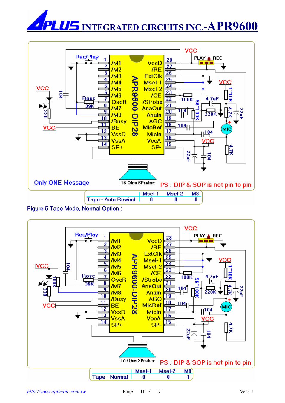 Apr9600, Integrated circuits inc | Rainbow Electronics APR9600 User Manual | Page 11 / 17