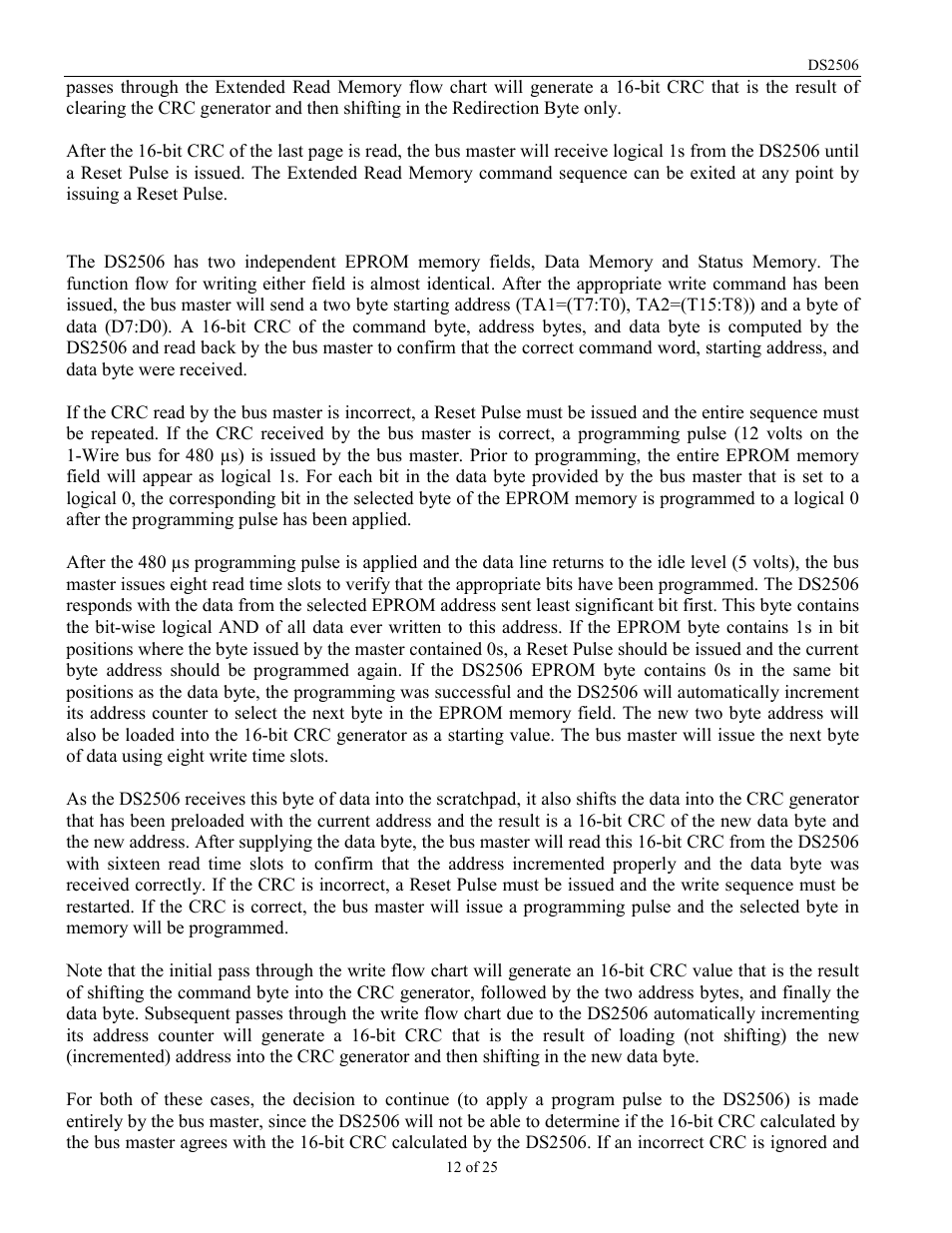 Rainbow Electronics DS2506 User Manual | Page 12 / 25