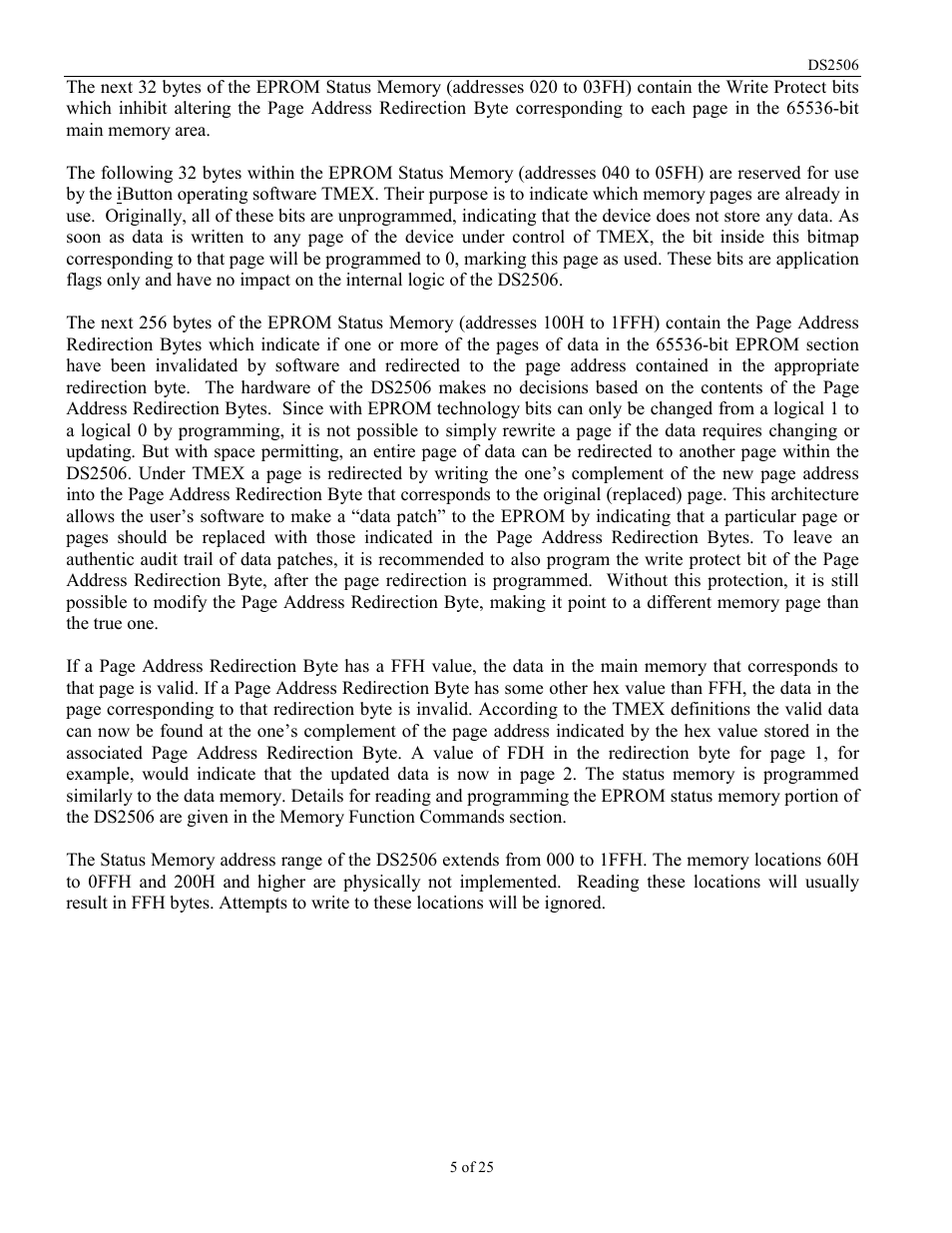 Rainbow Electronics DS2506 User Manual | Page 5 / 25