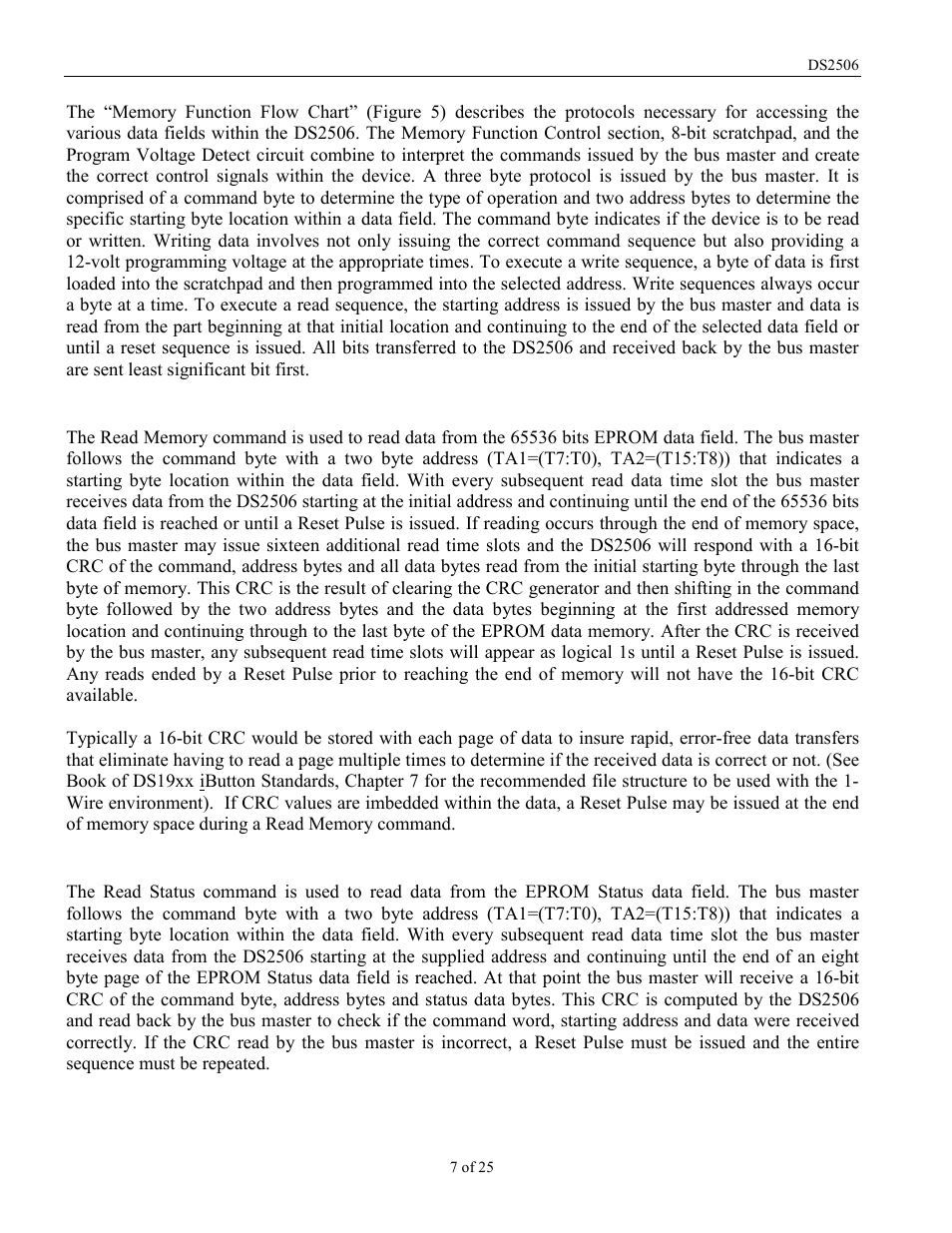 Rainbow Electronics DS2506 User Manual | Page 7 / 25