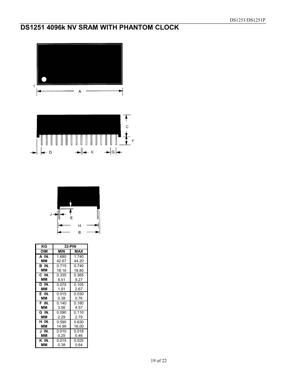 Rainbow Electronics DS1251Y User Manual | Page 19 / 22