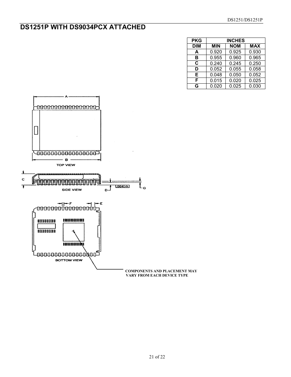 Rainbow Electronics DS1251Y User Manual | Page 21 / 22