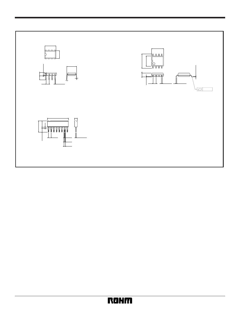 External dimensions (units: mm), Dip8 sop8 sip8 | Rainbow Electronics BA4558N User Manual | Page 5 / 5