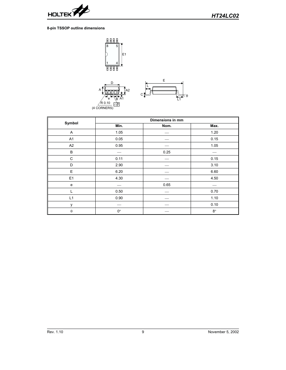 Ht24lc02 | Rainbow Electronics HT24LC02 User Manual | Page 9 / 12