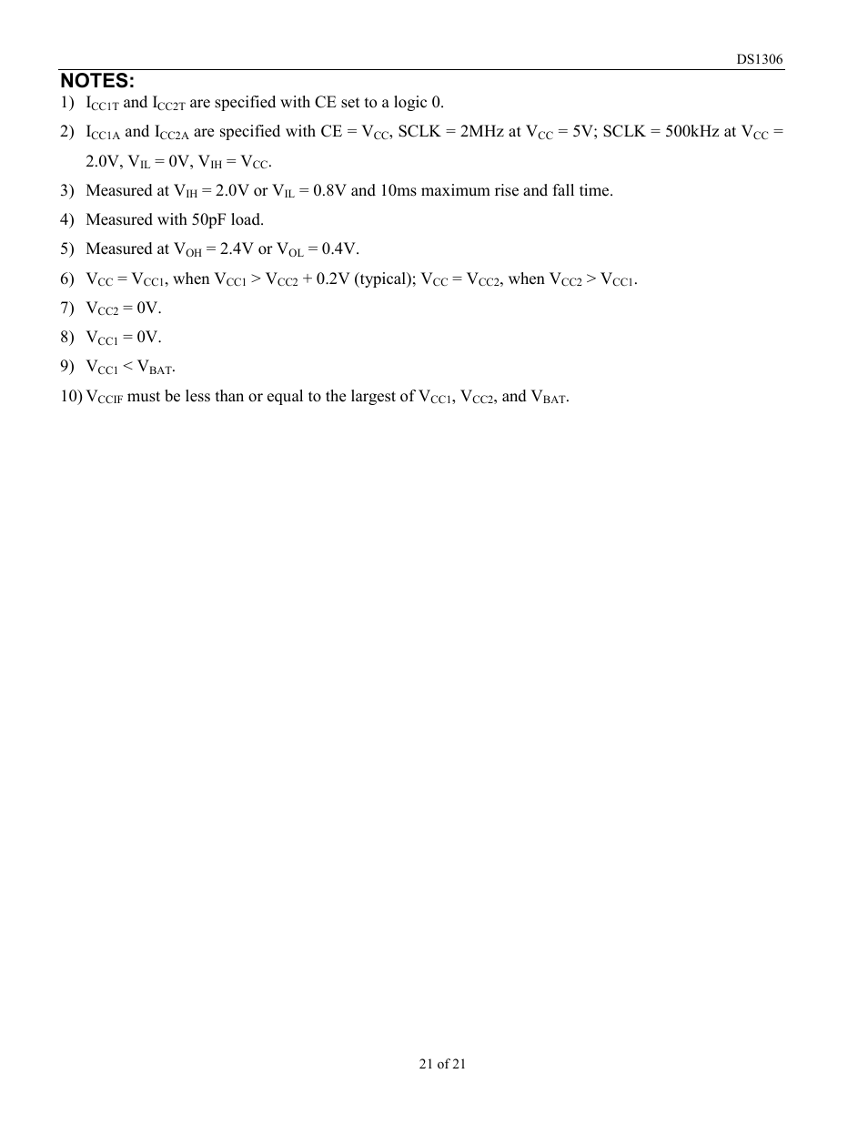 Rainbow Electronics DS1306 User Manual | Page 21 / 21