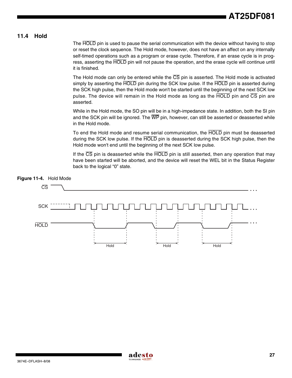 4 hold | Rainbow Electronics AT25DF081 User Manual | Page 27 / 38