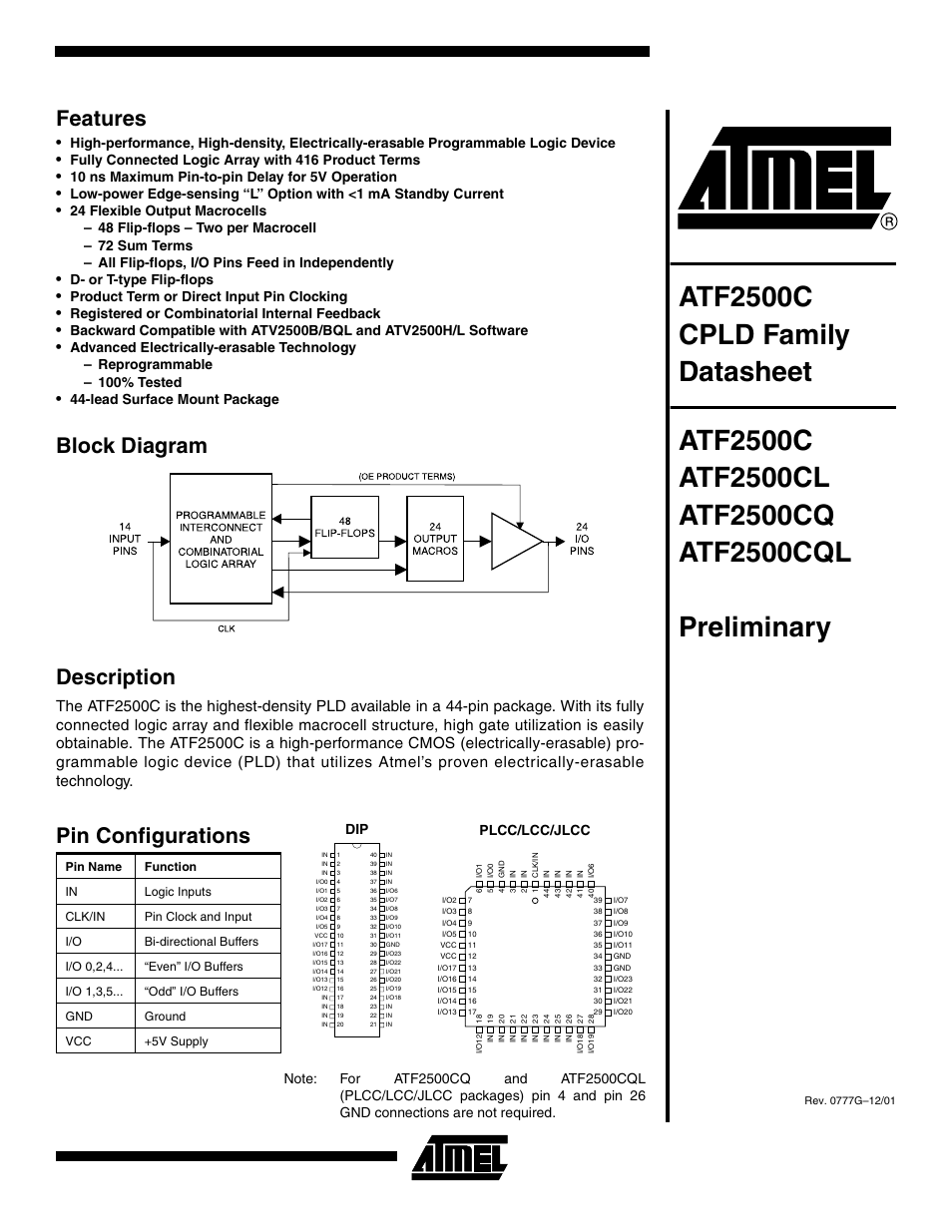 Rainbow Electronics ATF2500CQL User Manual | 37 pages