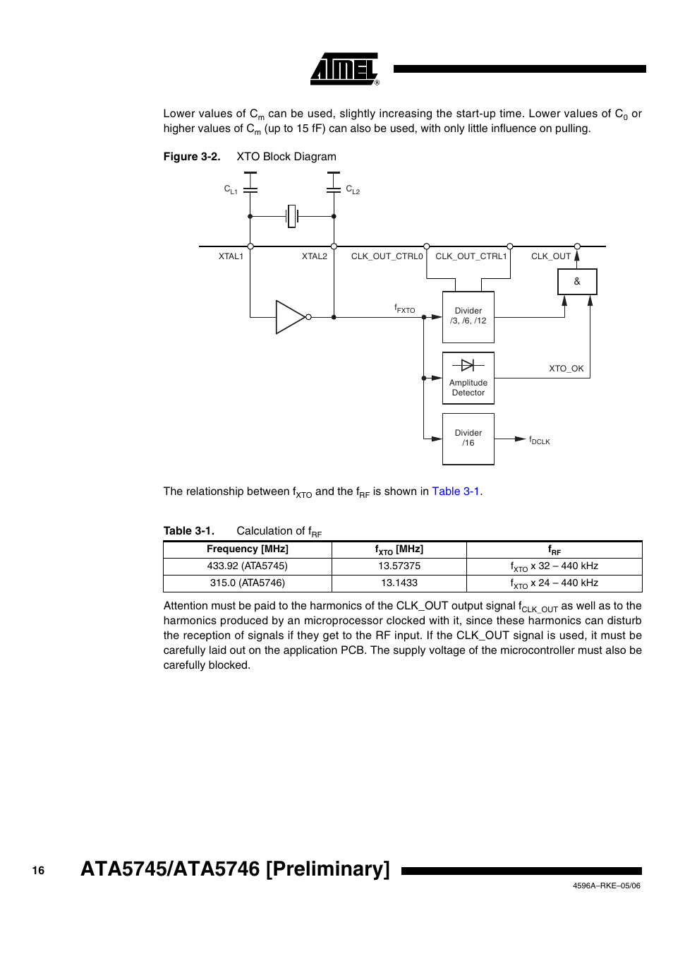 Rainbow Electronics ATA5746 User Manual | Page 16 / 43