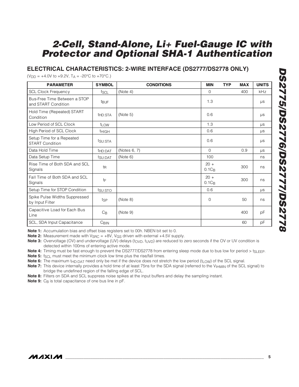 Rainbow Electronics DS2778 User Manual | Page 5 / 45