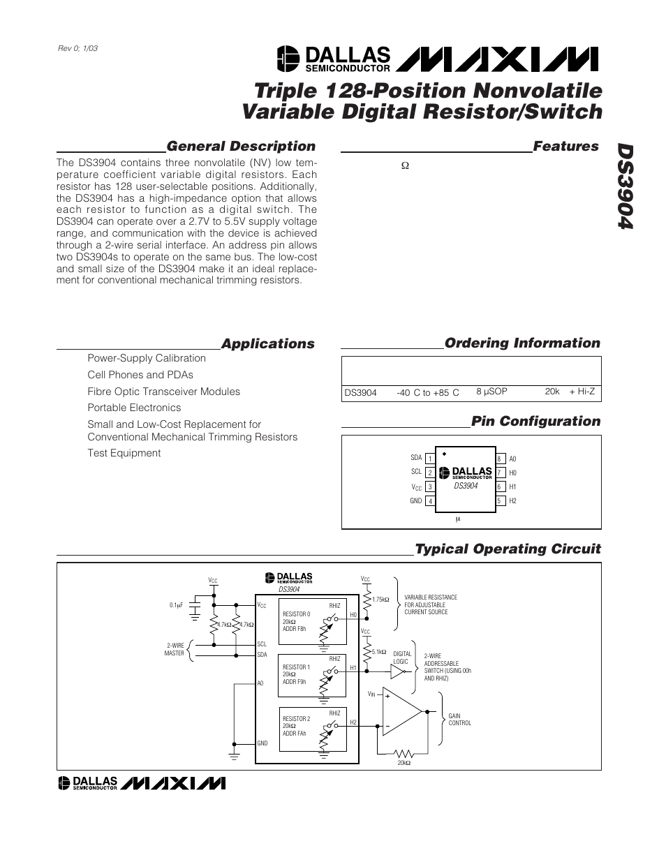Rainbow Electronics DS3904 User Manual | 11 pages