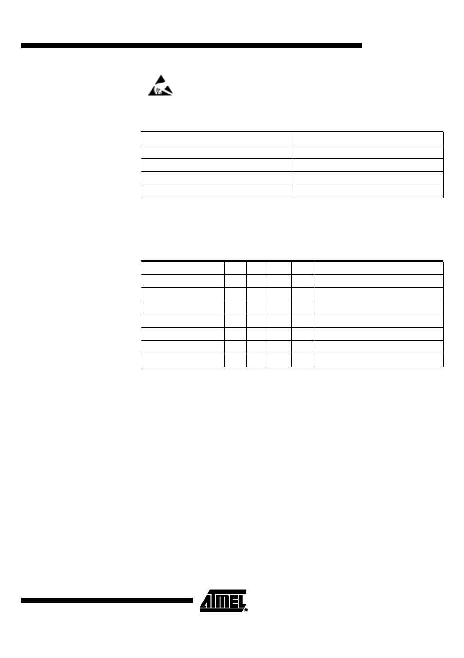 Electrical specification, Absolute maximum ratings, Dc characteristics | Rainbow Electronics AT86RF211 User Manual | Page 41 / 48