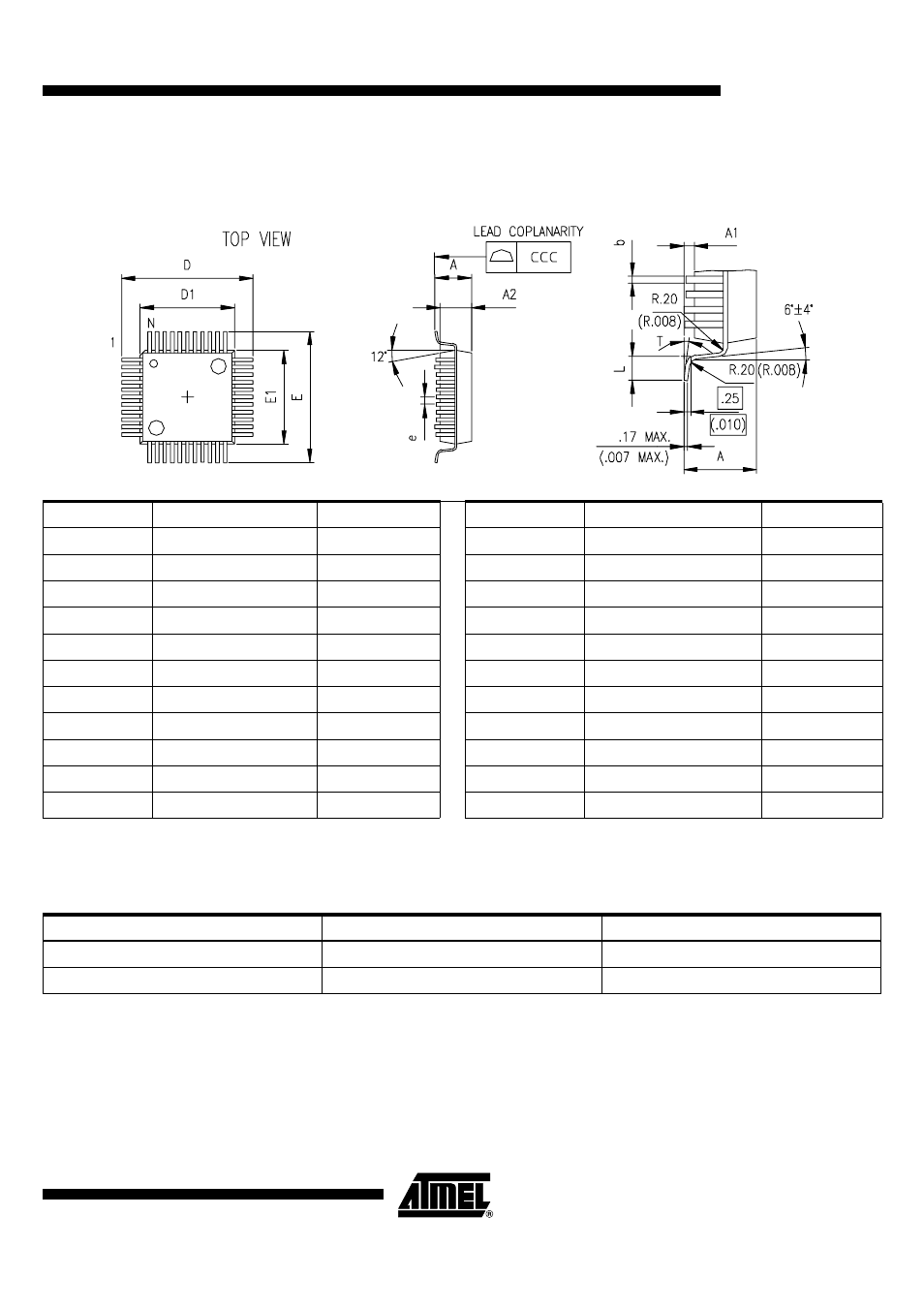 Packaging information, Ordering information | Rainbow Electronics AT86RF211 User Manual | Page 47 / 48