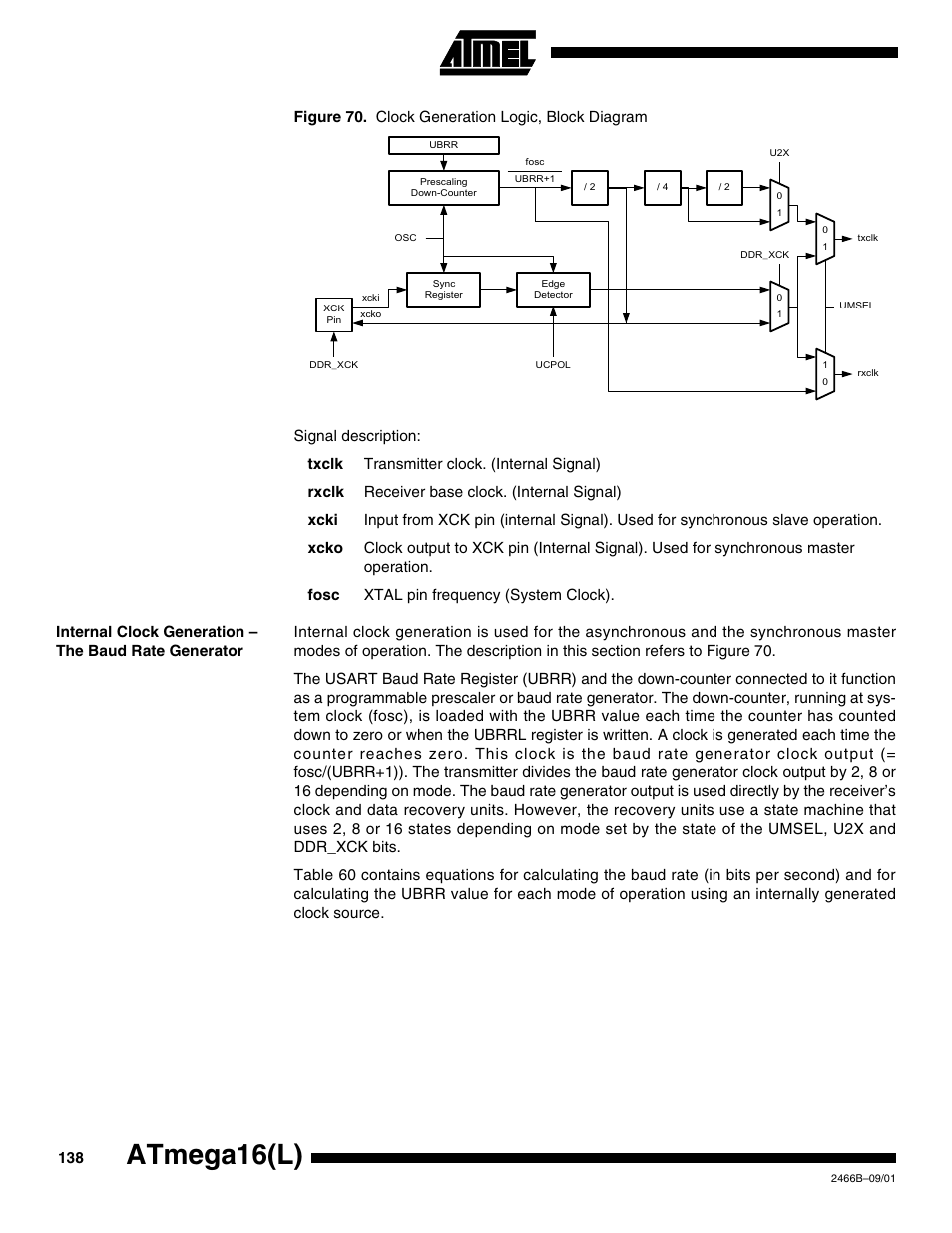 Atmega16(l) | Rainbow Electronics ATmega64L User Manual | Page 138 / 298