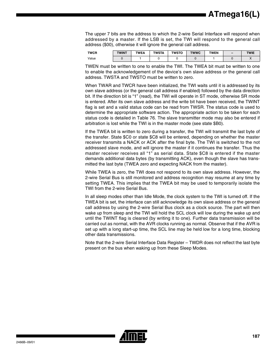 Atmega16(l) | Rainbow Electronics ATmega64L User Manual | Page 187 / 298