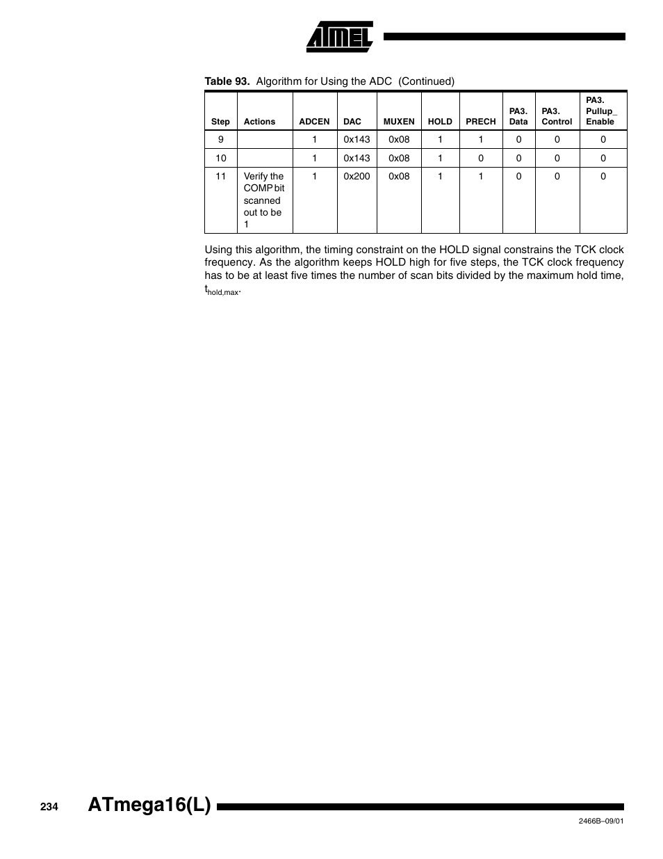 Atmega16(l) | Rainbow Electronics ATmega64L User Manual | Page 234 / 298