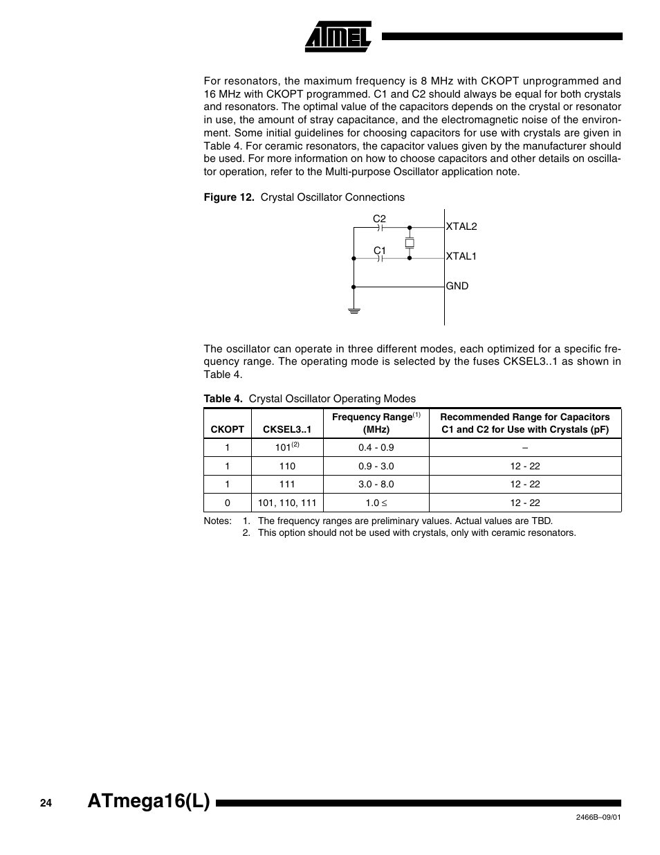 Figure 12, Atmega16(l) | Rainbow Electronics ATmega64L User Manual | Page 24 / 298
