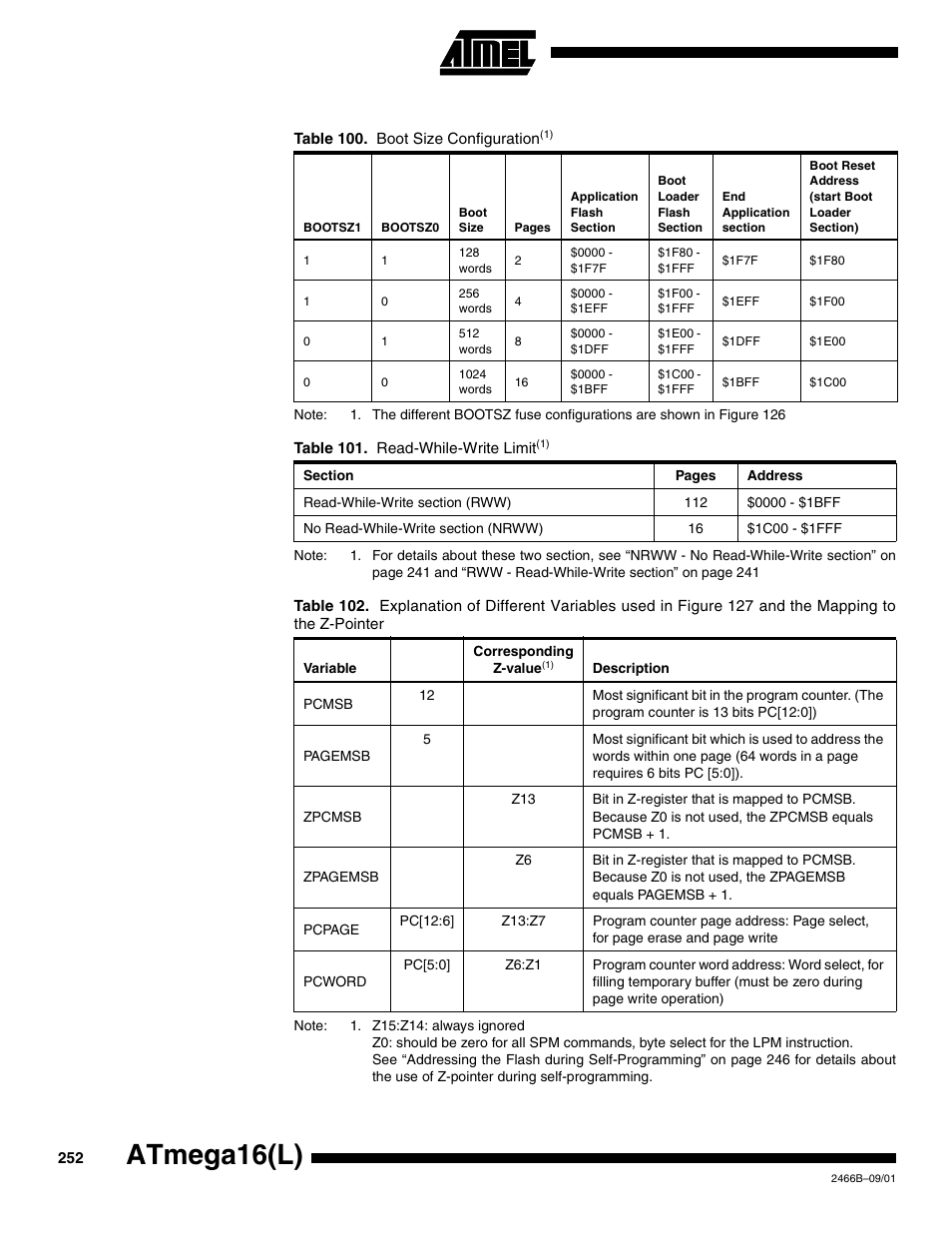 Atmega16(l) | Rainbow Electronics ATmega64L User Manual | Page 252 / 298