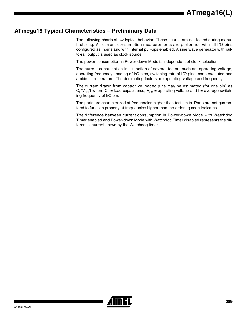 Atmega16(l) | Rainbow Electronics ATmega64L User Manual | Page 289 / 298
