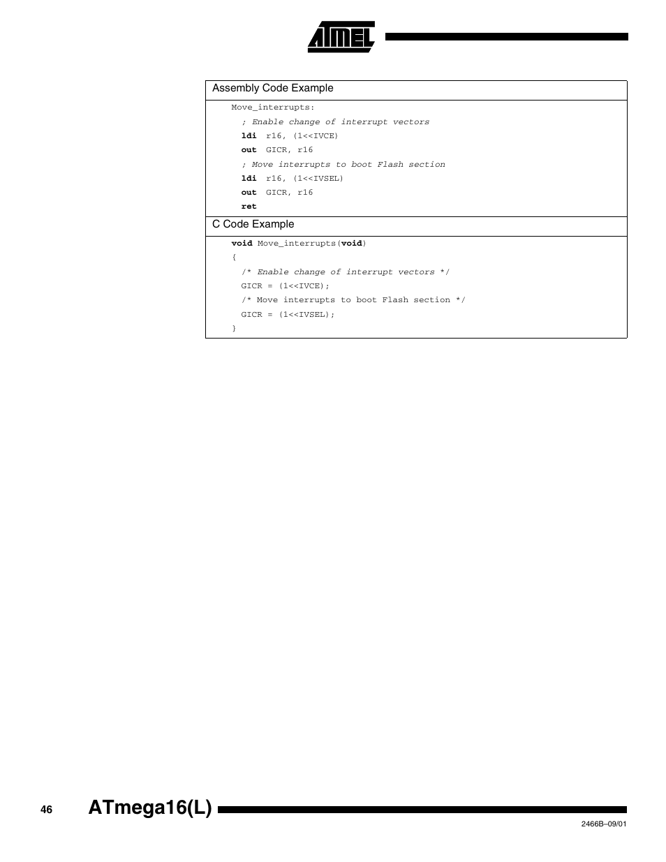 Atmega16(l) | Rainbow Electronics ATmega64L User Manual | Page 46 / 298