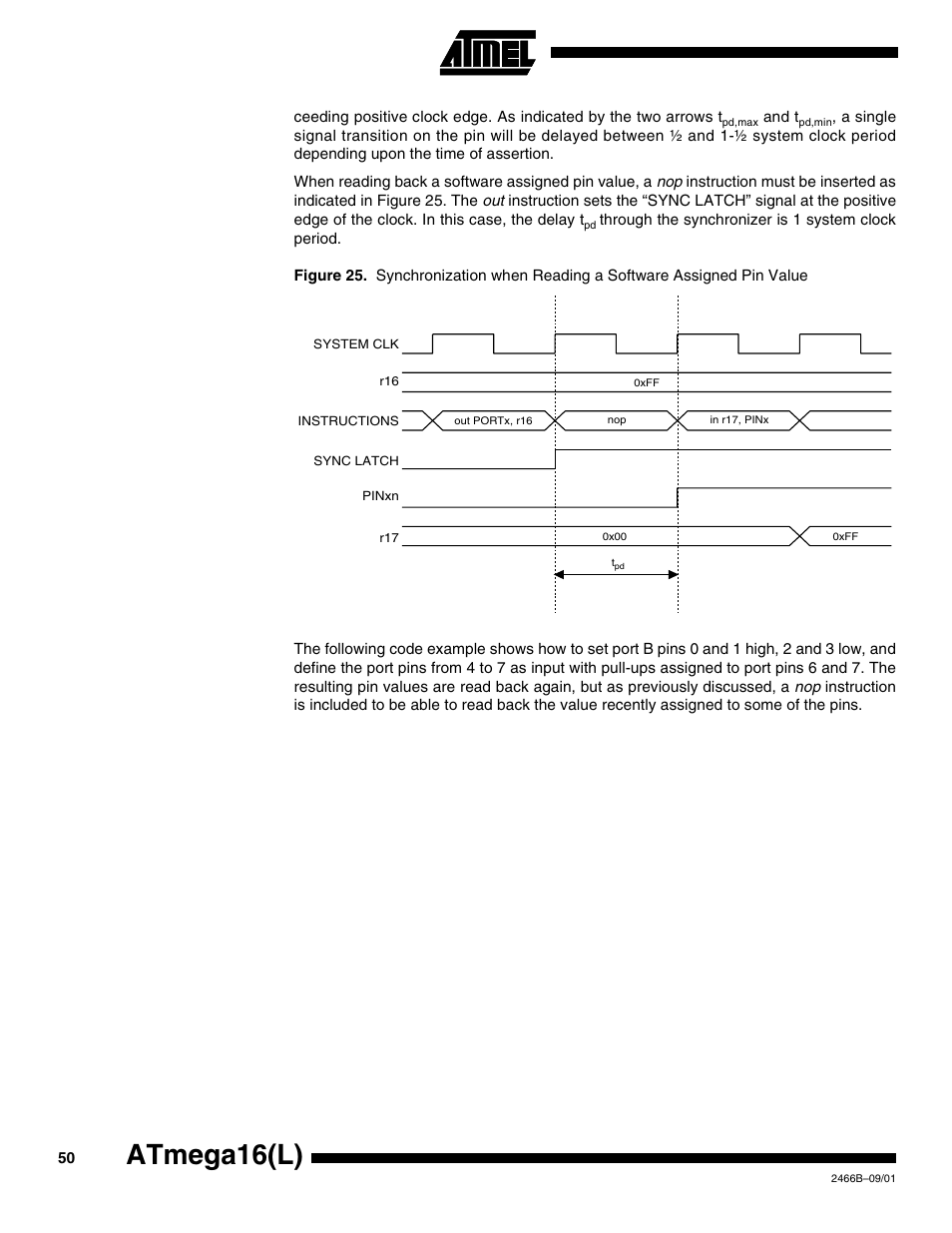 Atmega16(l) | Rainbow Electronics ATmega64L User Manual | Page 50 / 298