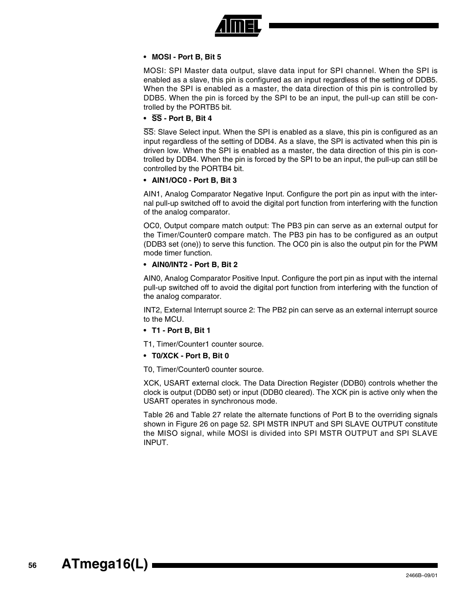 Atmega16(l) | Rainbow Electronics ATmega64L User Manual | Page 56 / 298