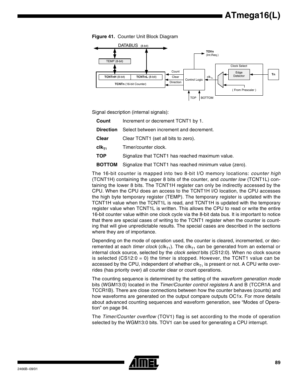 Figure 41, Atmega16(l) | Rainbow Electronics ATmega64L User Manual | Page 89 / 298