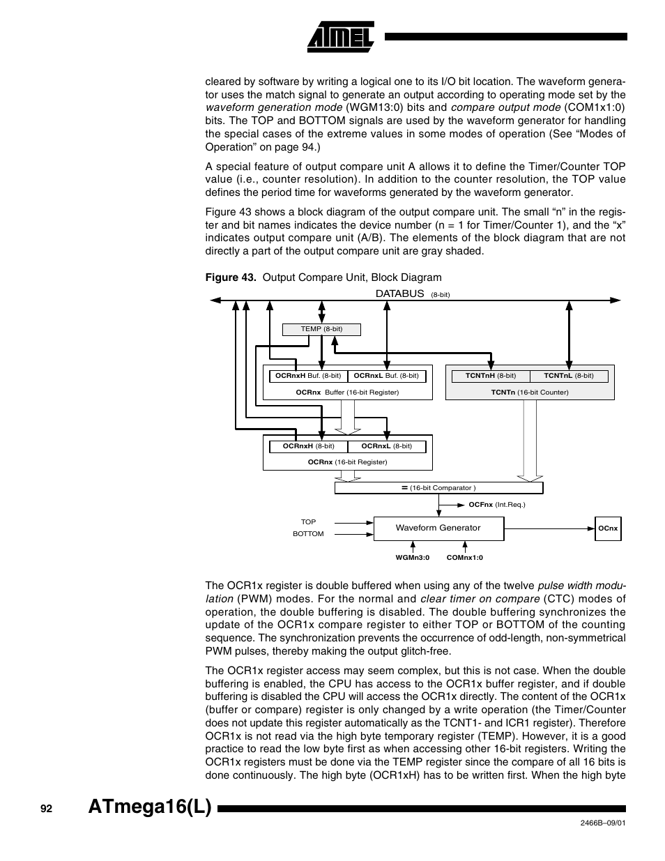 Atmega16(l) | Rainbow Electronics ATmega64L User Manual | Page 92 / 298