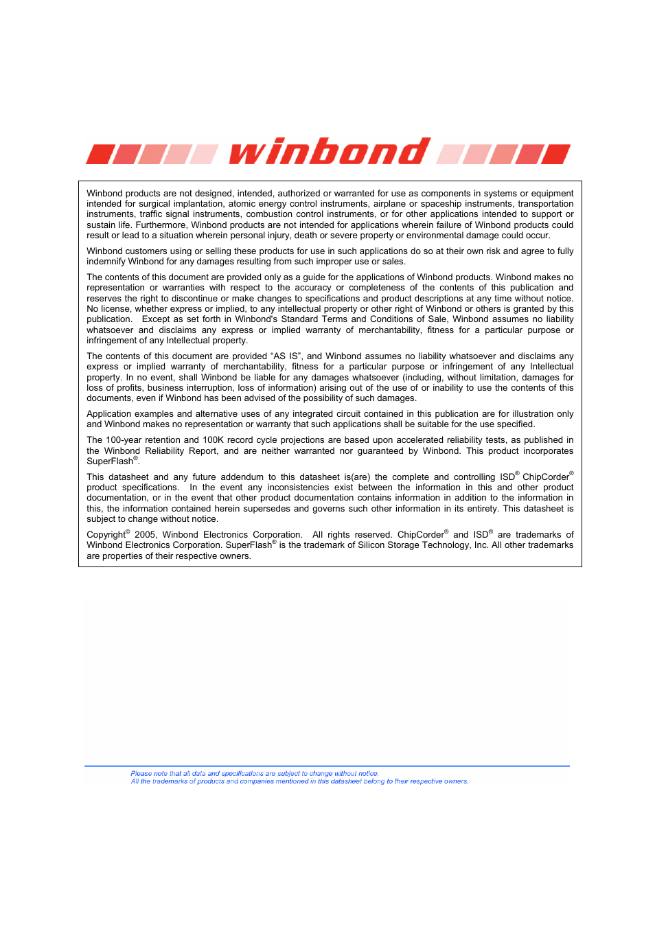 Isd1600b series | Rainbow Electronics ISD1600B User Manual | Page 23 / 23