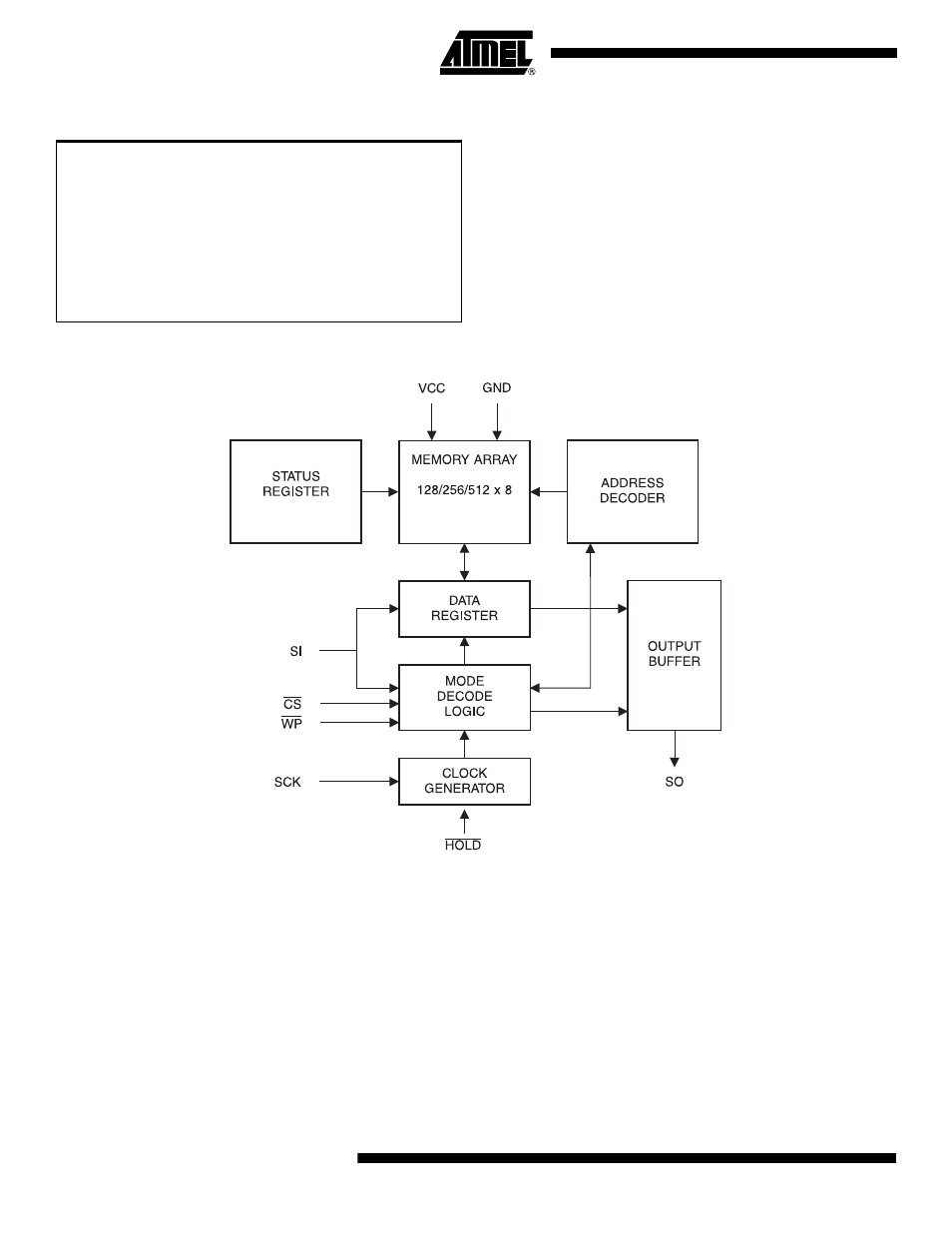 Block diagram absolute maximum ratings | Rainbow Electronics AT25040 User Manual | Page 2 / 18