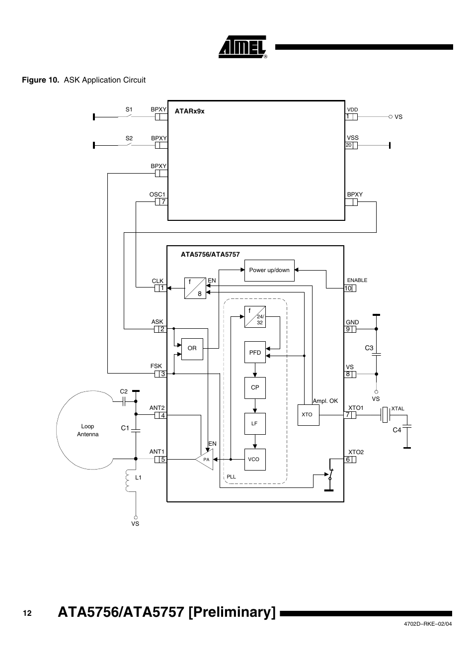 Rainbow Electronics ATA5757 User Manual | Page 12 / 19