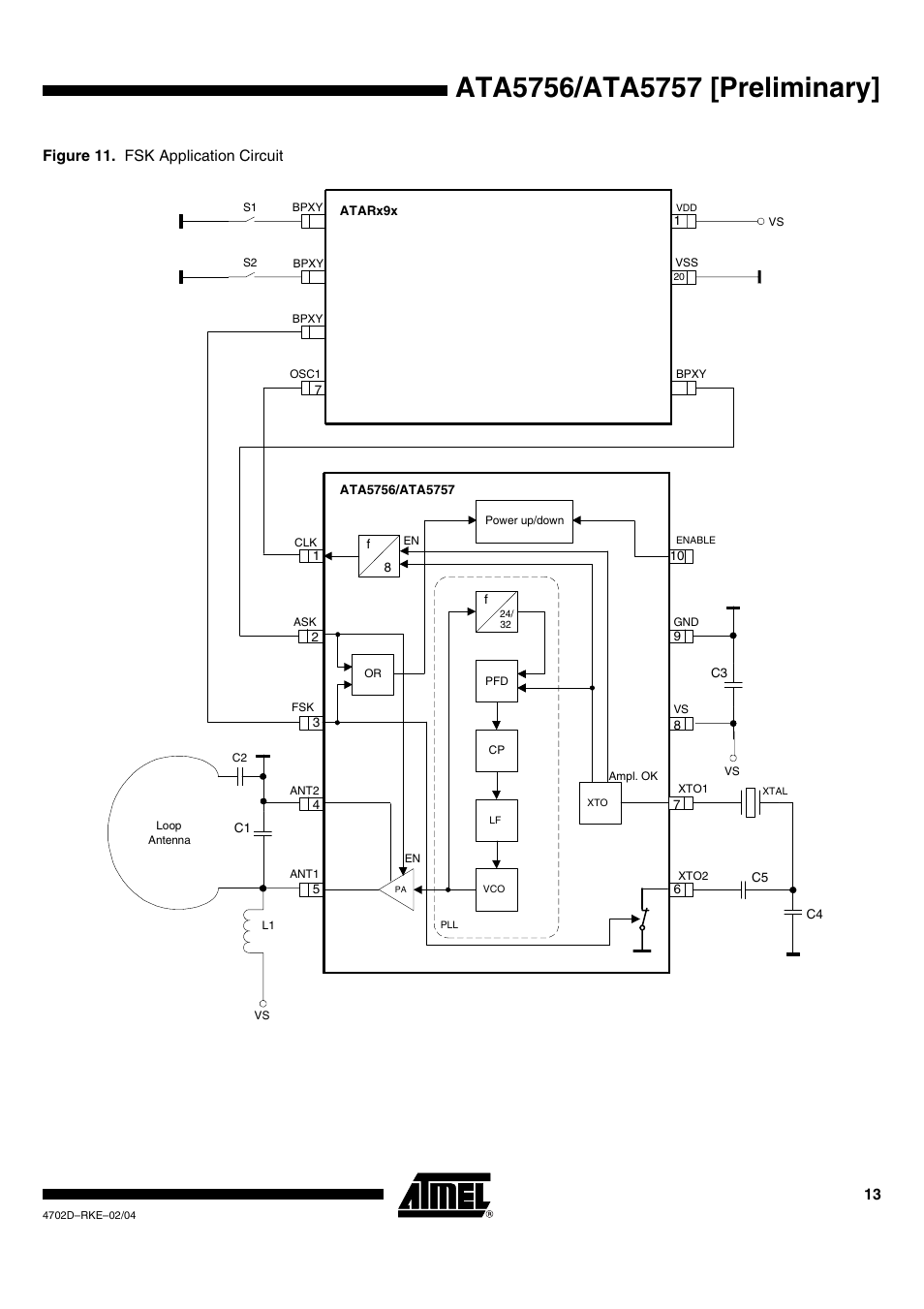 Rainbow Electronics ATA5757 User Manual | Page 13 / 19