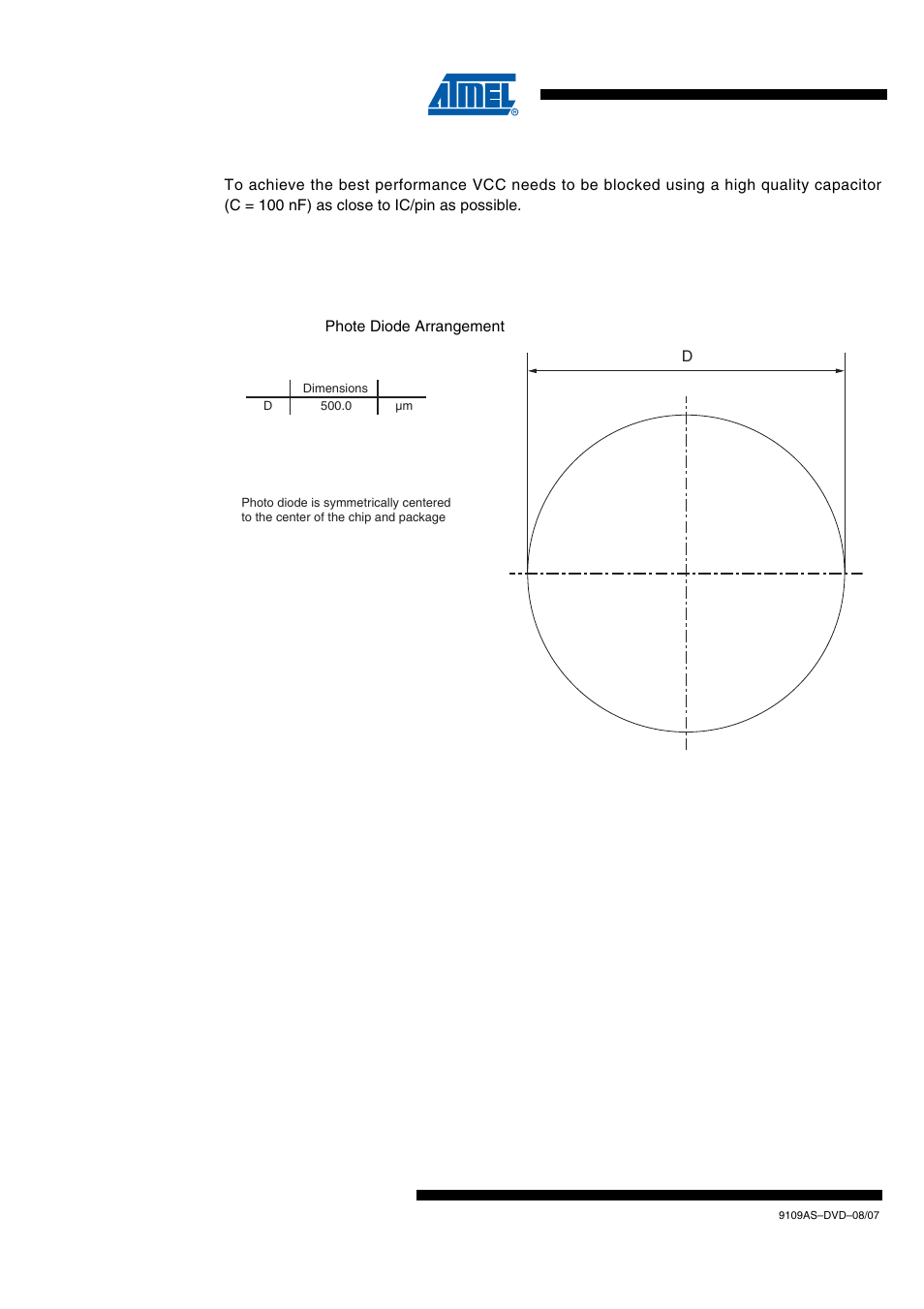 Atr1842 [preliminary, Applications recommendation, Photo diode arrangement | Rainbow Electronics ATR1842 User Manual | Page 6 / 8