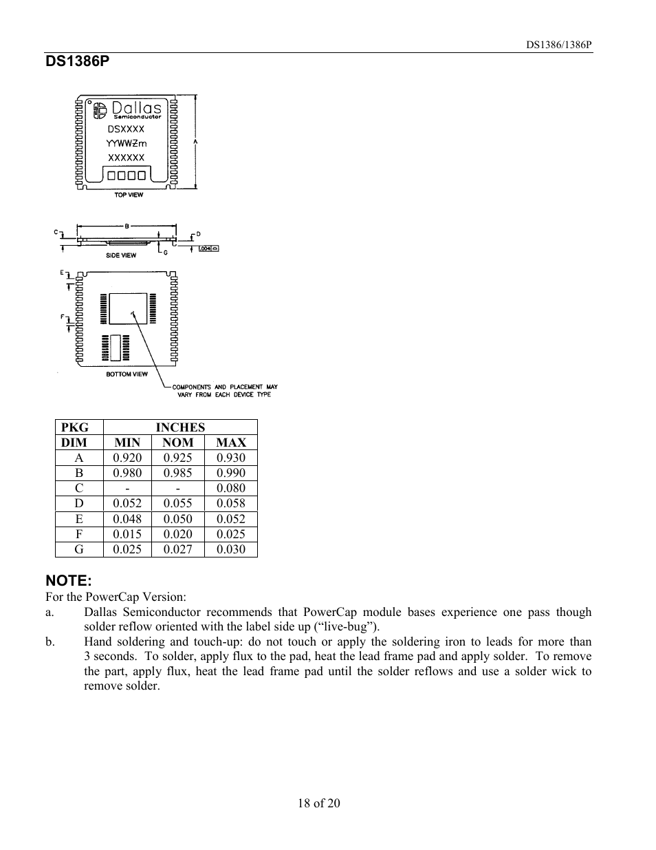 Rainbow Electronics DS1386 User Manual | Page 18 / 20