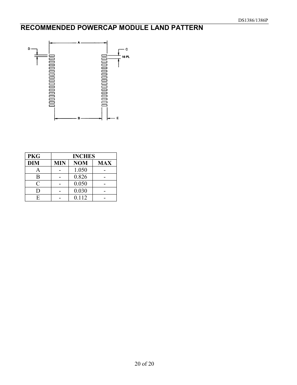 Rainbow Electronics DS1386 User Manual | Page 20 / 20