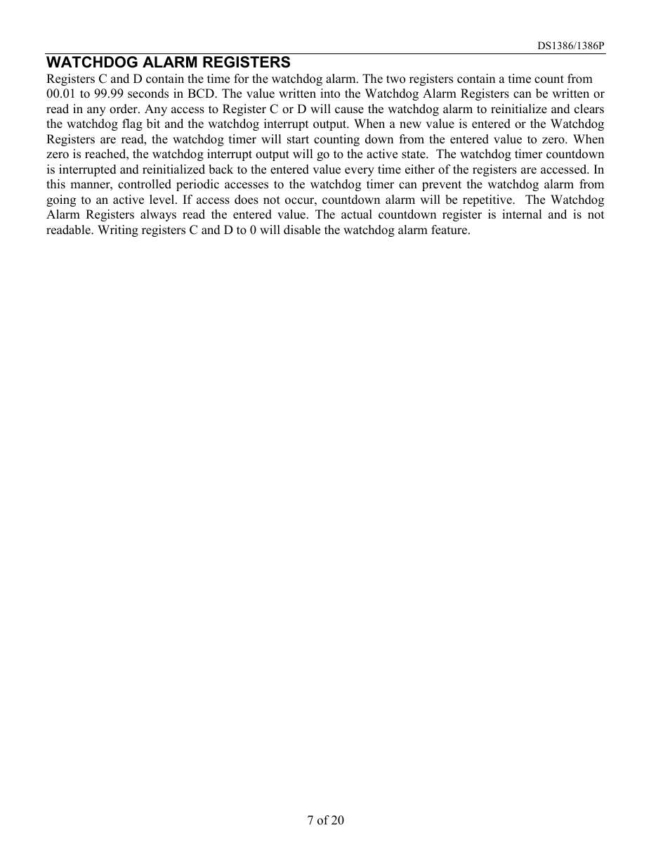 Rainbow Electronics DS1386 User Manual | Page 7 / 20