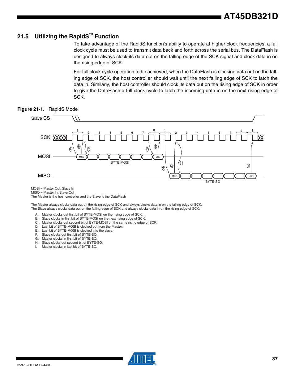 5 utilizing the rapids™ function, 5 utilizing the rapids, Function | Rainbow Electronics AT45DB321D User Manual | Page 37 / 54