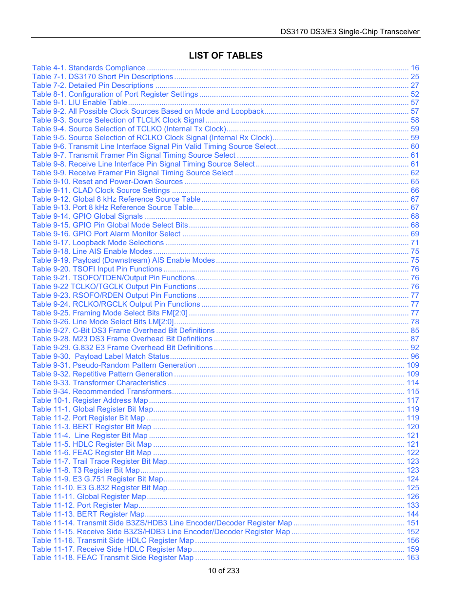 Rainbow Electronics DS3170 User Manual | Page 10 / 233