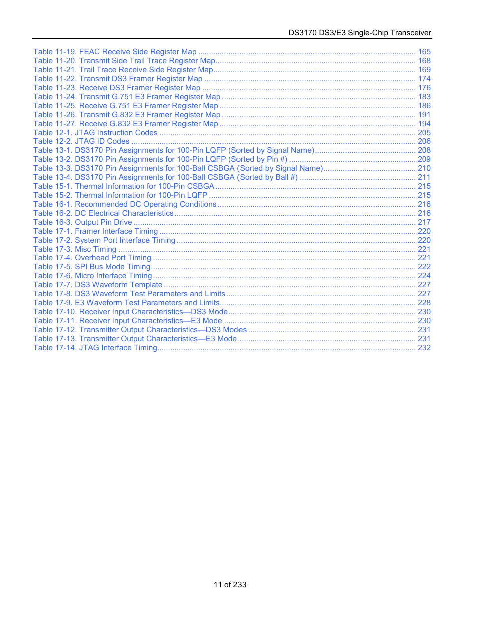 Rainbow Electronics DS3170 User Manual | Page 11 / 233