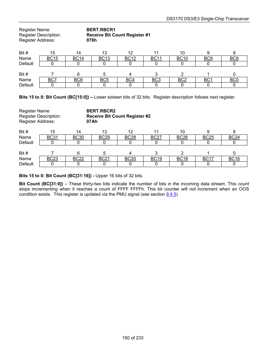 Bert.rbcr1, Bert.rbcr2 | Rainbow Electronics DS3170 User Manual | Page 150 / 233