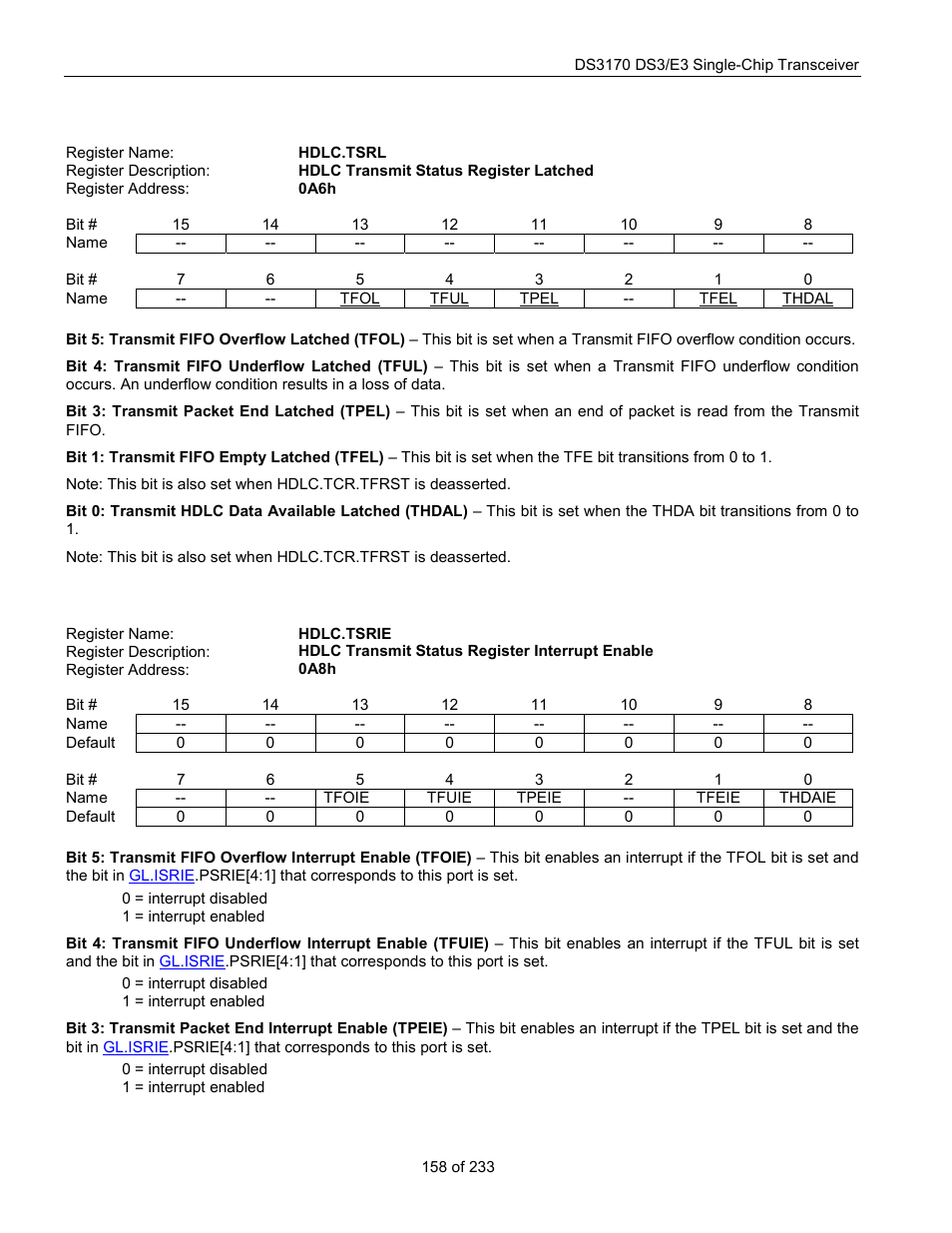 Hdlc.tsrl, Hdlc.tsrie | Rainbow Electronics DS3170 User Manual | Page 158 / 233