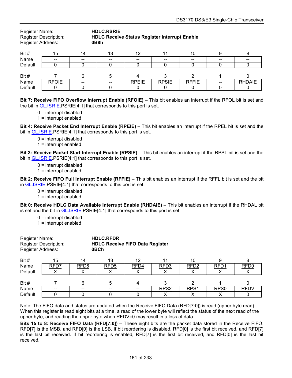 Hdlc.rsrie, Hdlc.rfdr | Rainbow Electronics DS3170 User Manual | Page 161 / 233