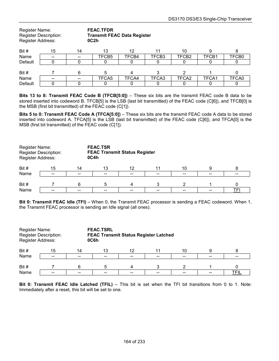 Feac.tfdr, Feac.tsr, Feac.tsrl | Rainbow Electronics DS3170 User Manual | Page 164 / 233