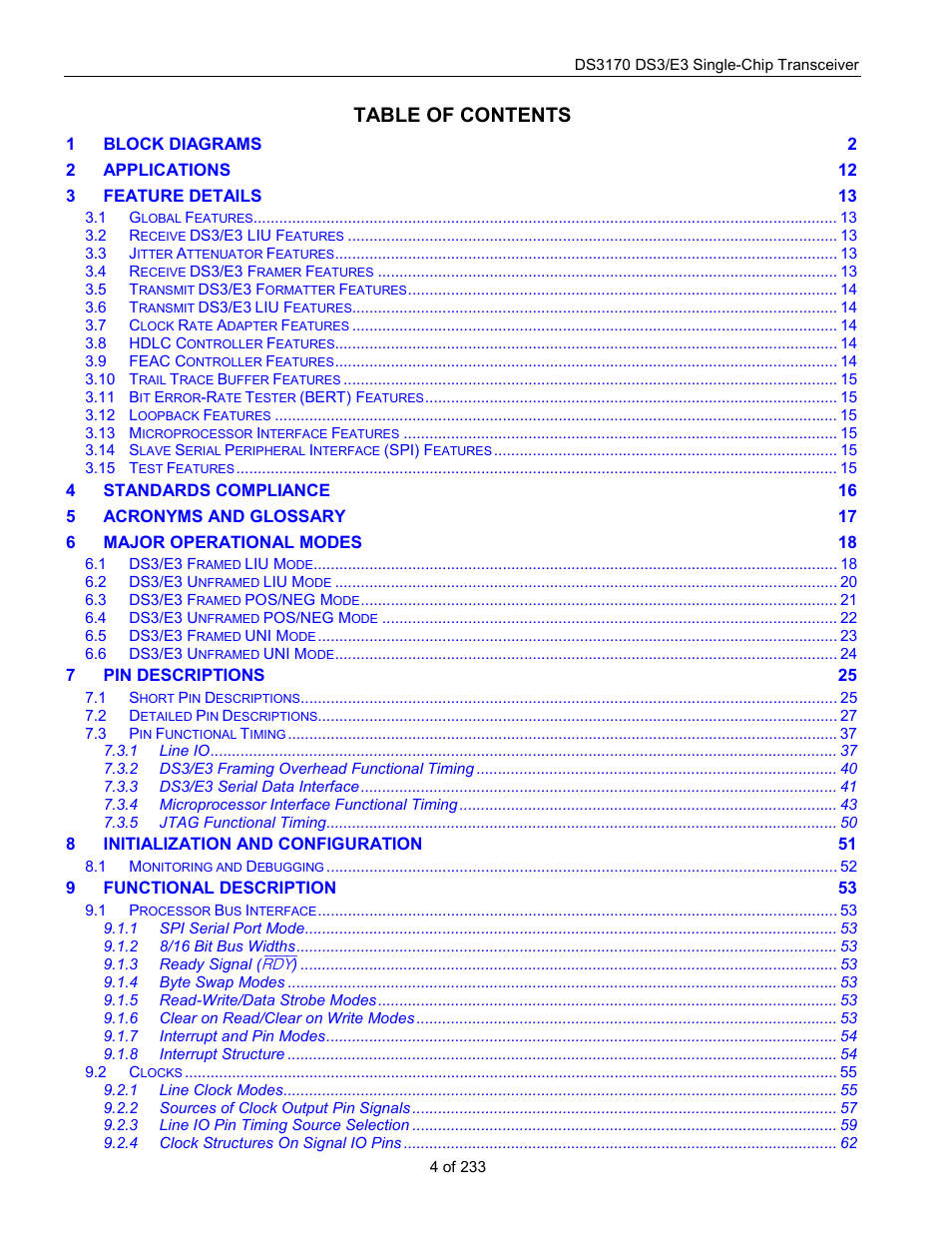 Rainbow Electronics DS3170 User Manual | Page 4 / 233