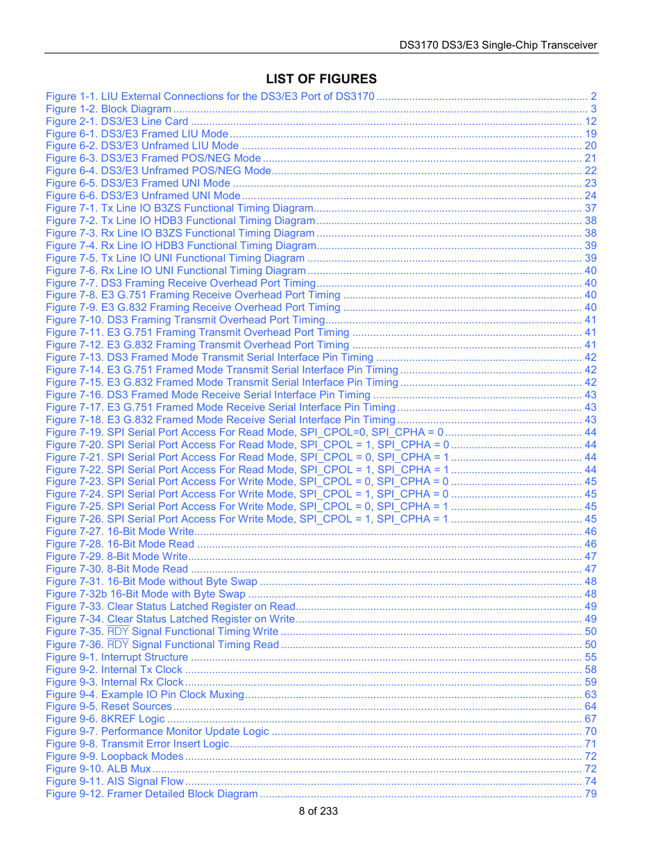 Rainbow Electronics DS3170 User Manual | Page 8 / 233