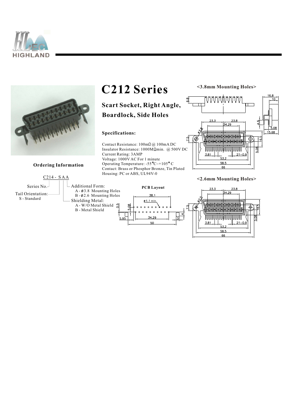 Rainbow Electronics C212 Series User Manual | 1 page