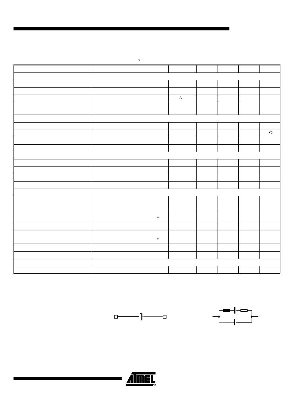 Crystal characteristics, Atar862-8, Ac characteristics (continued) | Rainbow Electronics ATAR862-8 User Manual | Page 97 / 106